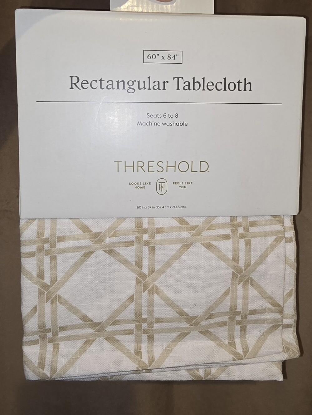 Threshold 84"x60" Rectangular Tablecloth - Picture 2 of 4